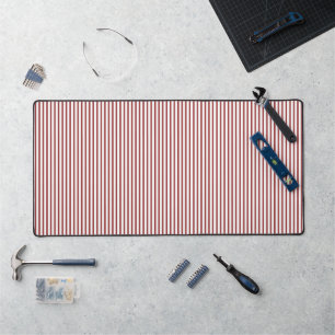Red stripes desk mat