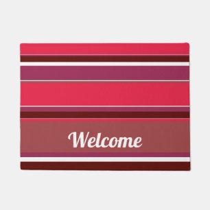Red stripes doormat