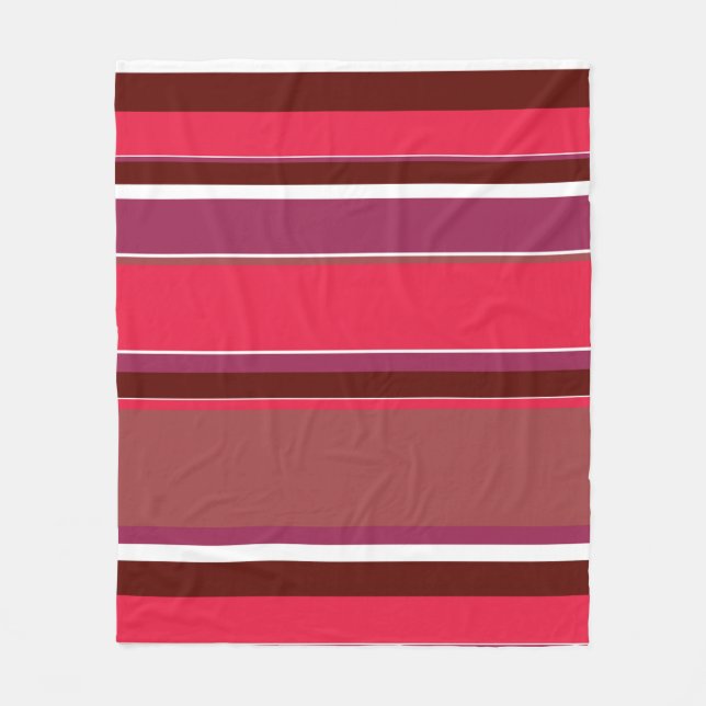 Red stripes fleece blanket (Front)