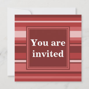 Red stripes invitation