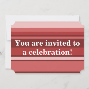 Red stripes invitation