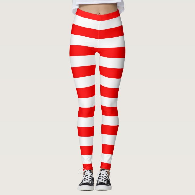 Red Stripes Leggings (Front)