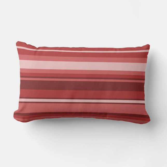 Red stripes lumbar cushion (Front)
