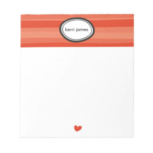 Red Stripes Notepad