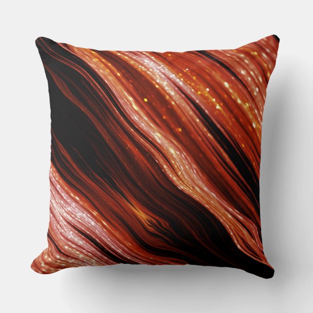 Red Stripes Pattern Cushion (Front)