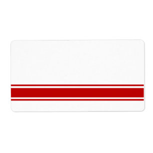 Red Stripes Product Labels