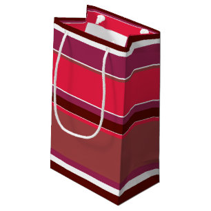 Red stripes small gift bag