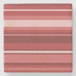 Red stripes stone coaster