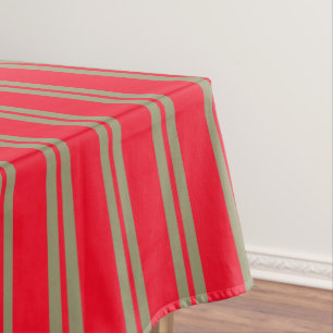 Red Stripes Tablecloth
