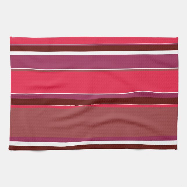 Red stripes tea towel (Horizontal)