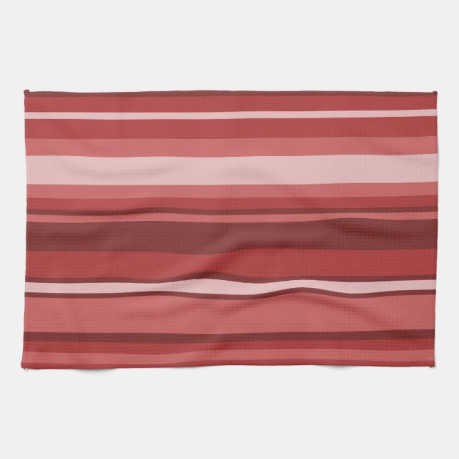 Red stripes tea towel (Horizontal)