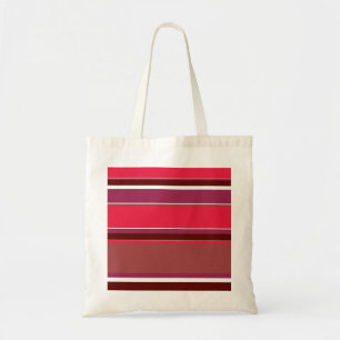 Red stripes tote bag