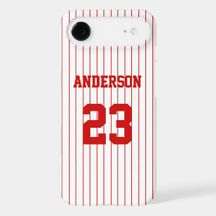 Red Stripes White Baseball Jersey Name Number