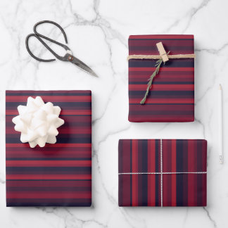 Red Stripes Wrapping Paper Sheet