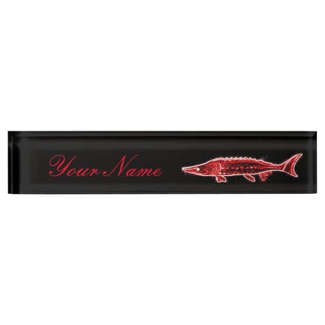 red sturgeon black nameplate (Front)