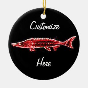 red sturgeon customised Thunder_Cove Ceramic Tree Decoration