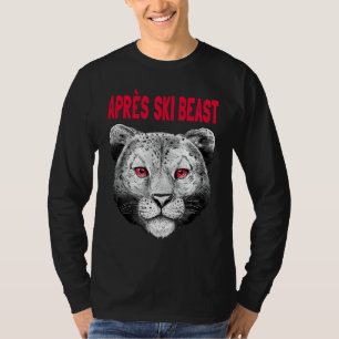 Red Style Apres Ski Snow Leopard T-Shirt