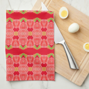 Red Stylish Kitchen Tea Towel
