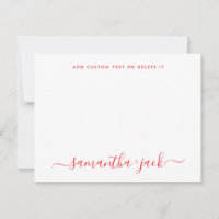 Red Stylish Script Elegant Minimalist