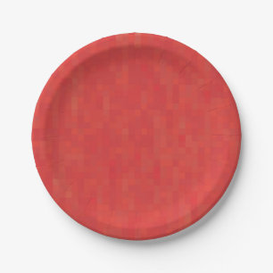 Red subtle minimalist, elegant modern pattern paper plate
