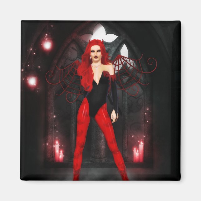 Red Succubus Magnet (Front)