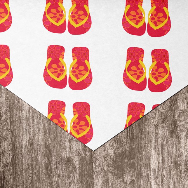 Red Summer Beach Party Flip Flops Gift Tissue Tissue Paper (Creator Uploaded)