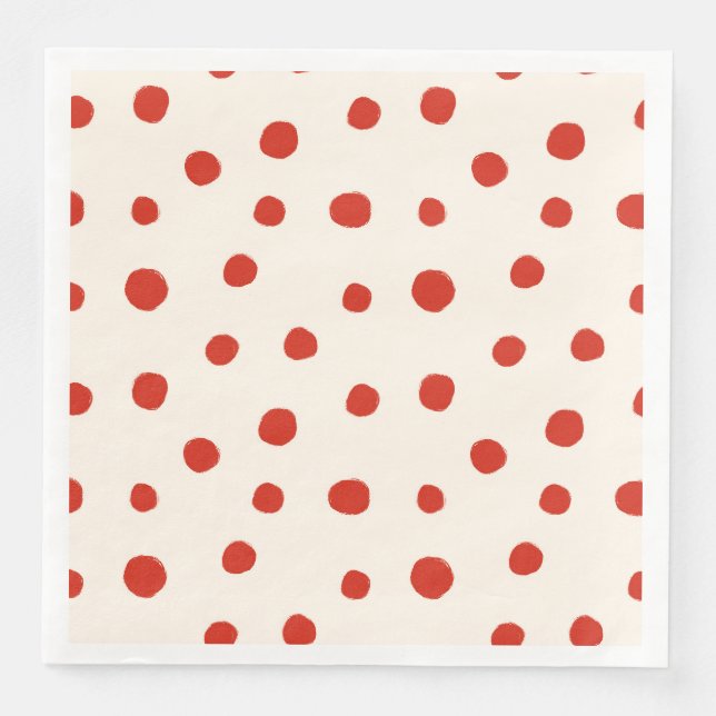  Red Summer Dots Napkin (Front)