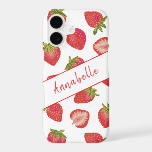 Red Summer Strawberry Pattern