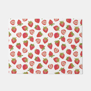 Red Summer Strawberry Pattern Doormat