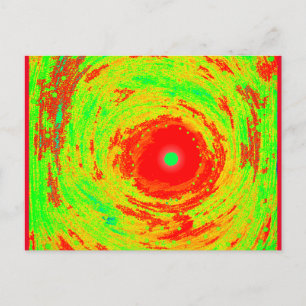 Red sun art  postcard