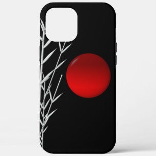 Red sun black white zen  iPhone 12 pro max case