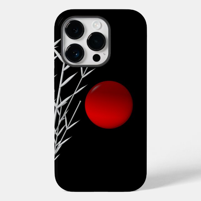 Red sun black white zen   Case-Mate iPhone case (Back)