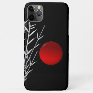 Red sun black white zen Case-Mate iPhone case