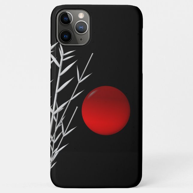 Red sun black white zen Case-Mate iPhone case (Back)