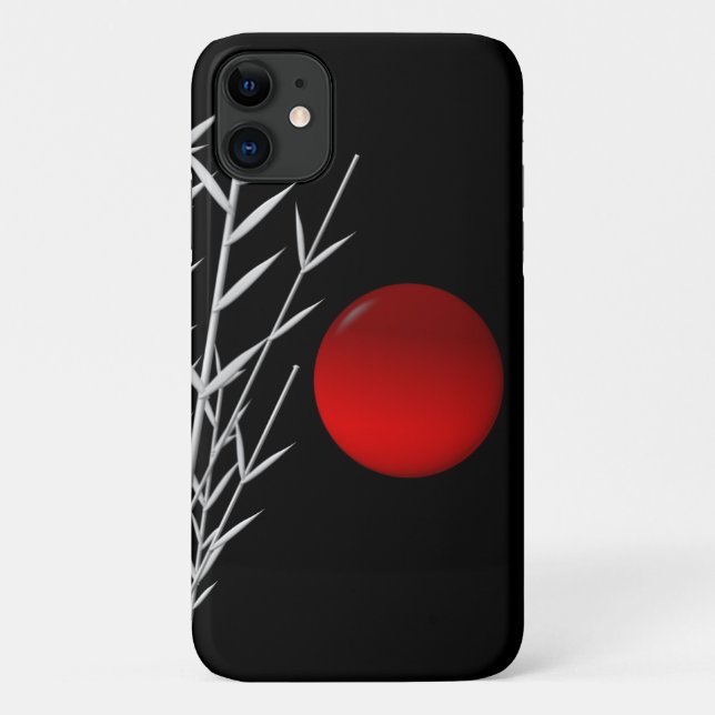 Red sun black white zen Case-Mate iPhone case (Back)