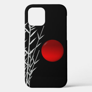 Red sun black white zen  iPhone 12 case