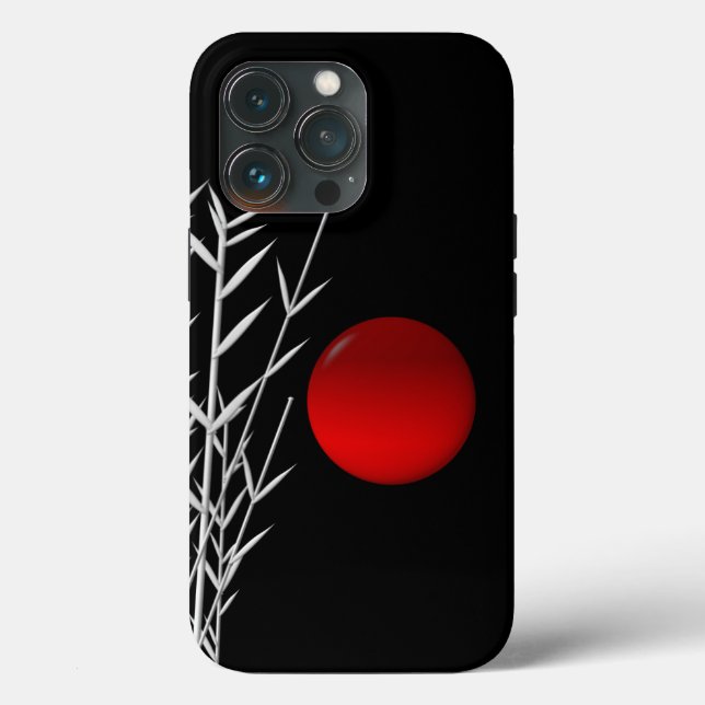 Red sun black white zen   Case-Mate iPhone case (Back)