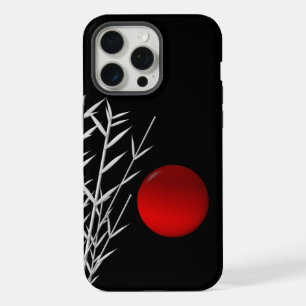 Red sun black white zen iPhone 15 pro max case