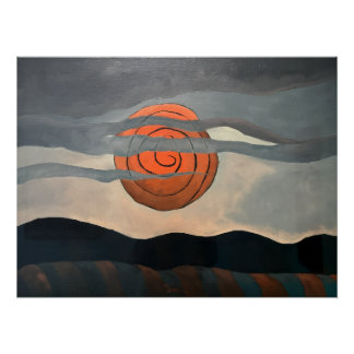 Red Sun by Arthur Dove | Abstract Landscape Poster