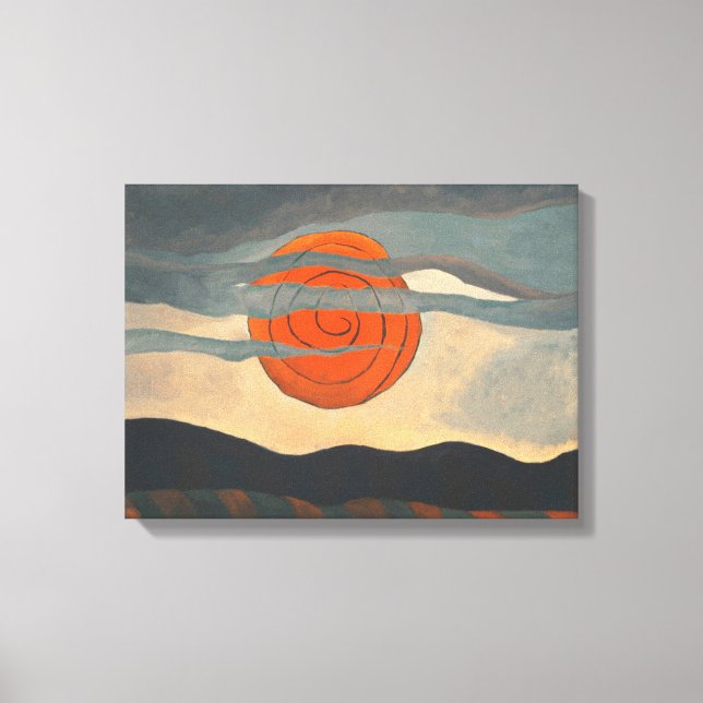 Red Sun By Arthur Dove Canvas Print (Front)