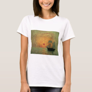 Red Sun by Maxime Maufra, Vintage Impressionism T-Shirt