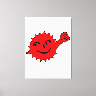 Red Sun Cheer Mascot Canvas Print