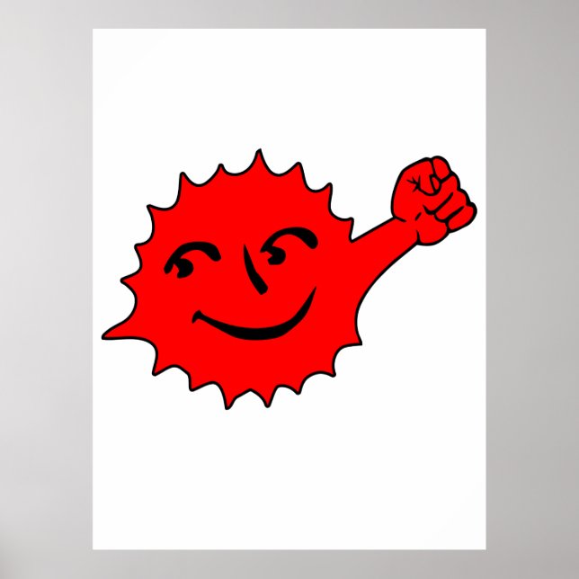Red Sun Cheer Mascot Poster (Front)