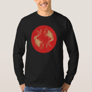 Red Sun Fish Chinese Carp Asian Japanese Koi Fish T-Shirt