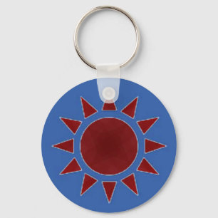 Red Sun Keychain