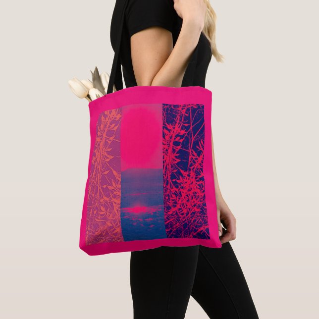 Red Sun Nature Tote Bag (Close Up)