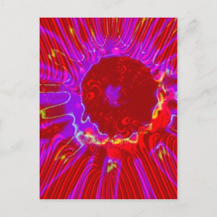 red sun postcard