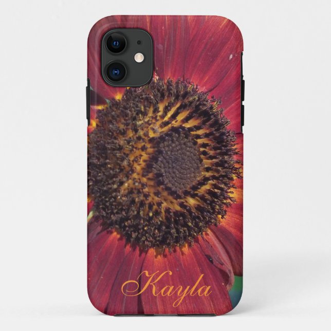 Red Sunflower iPhone 5 Case *personalise* (Back)