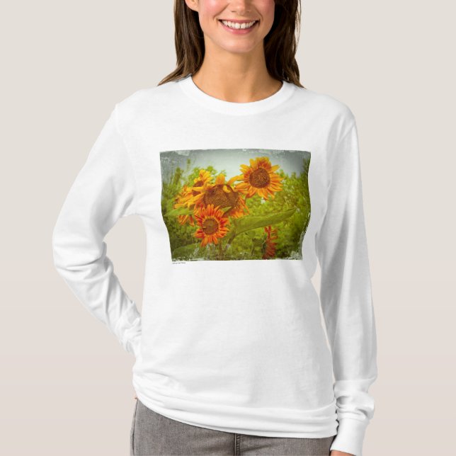 Red Sunflower Photo T T-Shirt (Front)