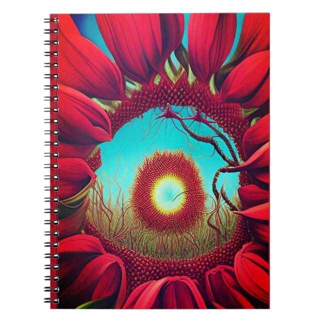 Red Sunflower Stargate Notebook (Front)